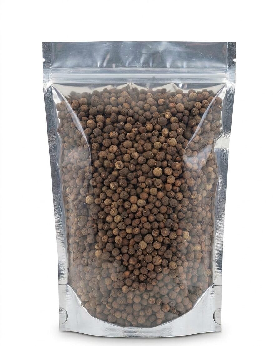 Whole, sun-dried organic Jamaican Pimento berries
